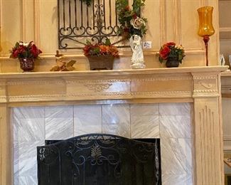 Metal fireplace cover & metal gate art 