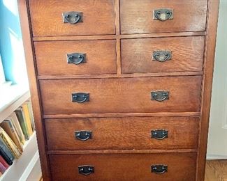 $495 - Antiquities by Stickley highboy chest.  48.5" H, 38" W, 19" D. 