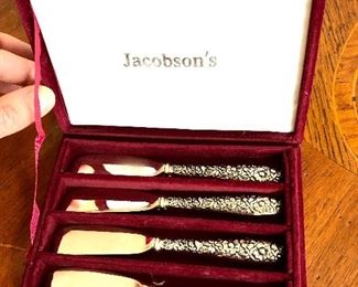 $25 Jacobson's butter knives or spreaders in original box. Each 5.25" L.  