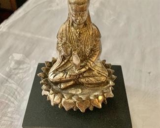 $65-  Guanyin figure on stand.   8" H, 5.25" W, 4" D. 