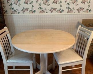 Drop Leaf Table with Two Chairs