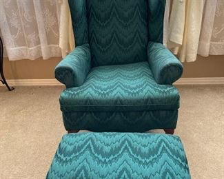Queen Anne Arm Chair Ottoman