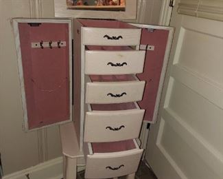 WOODEN JEWELRY CABINET