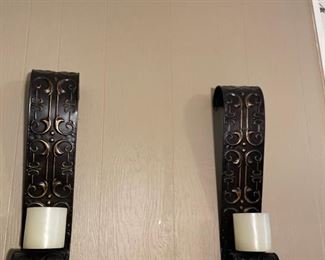 Bronze Tapestry Scroll Sconce