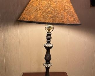 Heavy Metal Ornate Table Lamp