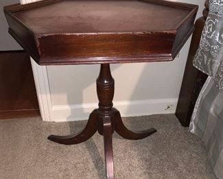 Mahogany Vintage Hexagon Parlor Table