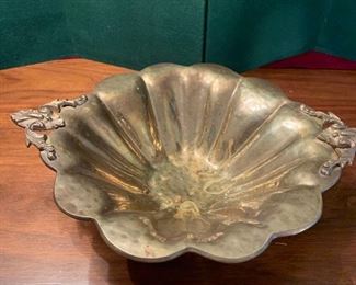 Vintage Brass Footed Bowl