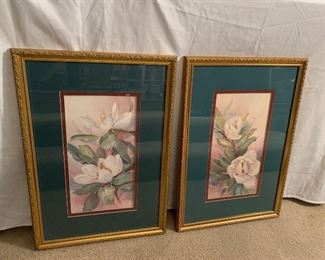 2 Magnolia Framed Pictures