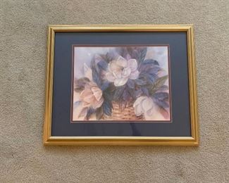 Large Magnolia Framed Painting