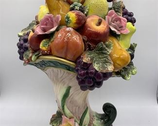 Fruit Basket Ceramic Sculpture