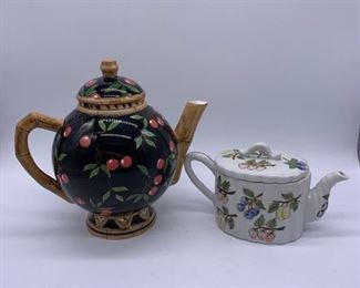 Two Decorative Ceramic Teapots