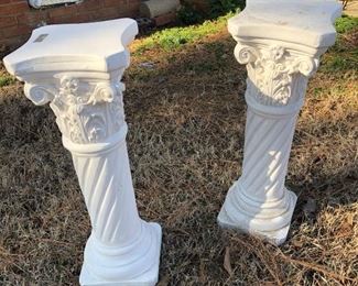 White Outdoor Pedestals