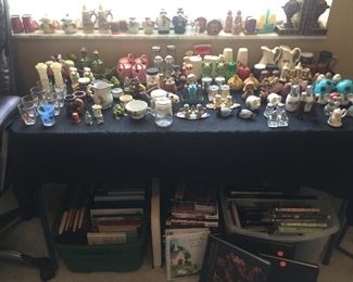 Sale and pepper shakers and books