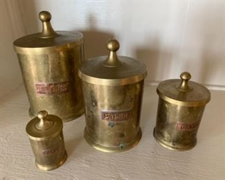 Original Brass Canisters-for papers, roaches etc 