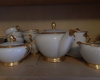 White and gold china/ German Tea service
