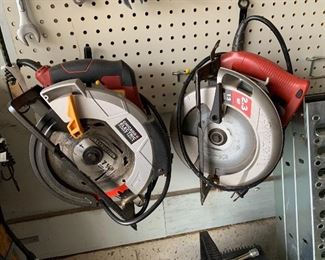 Skil saw 2.3 hp, 13 amp circular Saw; Chicago electric 7 1/4 inch blade circular saw