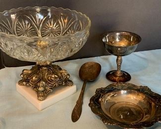 Vintage Glassware and silver