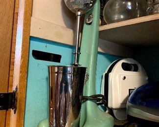 Vintage Hamilton Beach Jadette Green Milkshake Mixer & Cup 