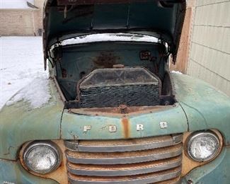 1948  Ford F1 Pickup - Waiting to be brought back to life.  NOTE; The new owner will need to tow the truck to their home... **We will take bids on the truck until 3 pm Sat. March 13th.