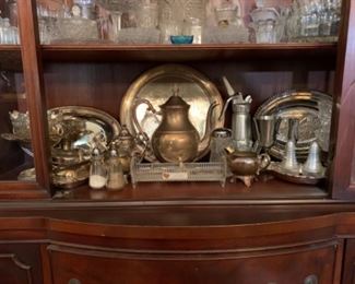 Silver serving pieces 