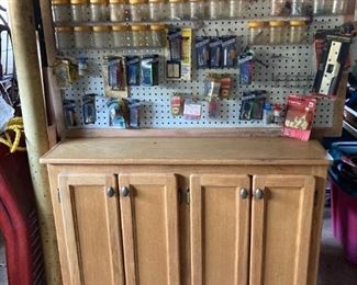 Workshop Organizer and Wooden Cabinet (not attached)