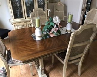 Dining table with 4 dinning chairs and host and hostess chairs. $800
