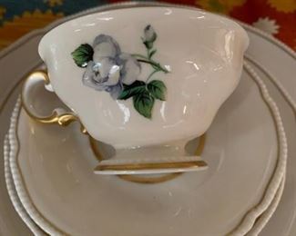 Made in USA York Rose China Passed down from Grandmother. 8 piece place setting