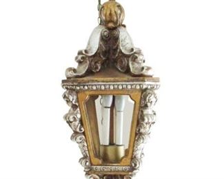 Mid Century Coach Lantern Swag Pendant Lamp 