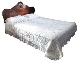 Queen Size Bed / Mahogany Headboard