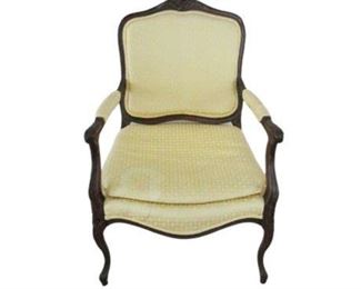 Yellow Upholster Victorian Armchair 