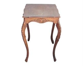 Vintage Square Top Wood End Table 