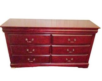 Cherry Wood Long Dresser 