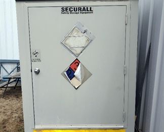 SecureAll Insulated Chemical Storage Shed With Blast Relief Plate, 7' x 5' x 5'