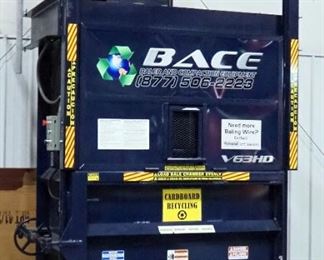 Bace Vertical Recycling Baler, Model V63HDHD, Approx. 11' x 7' x 3.5'