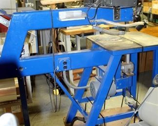 Sabermatic Die Saw, Model DJV36, With Delta Drill Press, Model 11-950, On Steel Stand