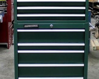 MasterForce Two-Piece Rolling Tool Chest, With Key, 63" x 34" x 18"