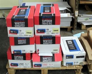 NCR Carbonless Paper 8.5" x 11" Paper Assortment Including Canary And Pink, 5 Part Reverse And 3 Part Straight Paper Stock