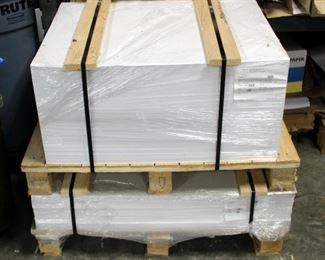 White Platinum Gloss Paper Stock 23" x 29", 100 Pound, And White Platinum Silk Cover, 23" x 35", 100 Pound, Contents Of Pallet