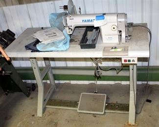 Yamata Industrial Sewing Machine, Model GC8600, Includes Heavy Duty Table With Metal Base And Instruction Manual, Serial Number 21000402991