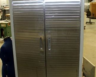 Seville Classics Metal Rolling Storage Cabinet, With 4 Adjustable Shelves, 72" x 36"x 18"