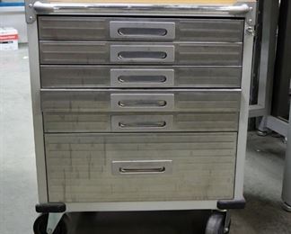 Seville Classics 6 Drawer Rolling Metal Shop Cabinet With Key 35" X 28" X 21" 