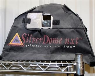 Photo Flex Platinum Series, Silver Dome Soft Box, Small, And Half Dome With Red Wing Cocoon Shooting Box