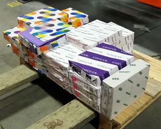 BriteHue Cover, 8.5" x 11', Orange Vellum, Red Vellum, Warm White, And Tan