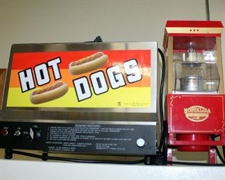 Gold Medal Products Steamin' Demon Hot Dog Steamer Model 8007 And Nostalgia Electrics Popcorn Maker
