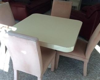 Lacquer Game Table & 4 chairs