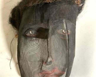 Vintage Hand Painted Netted Mask
