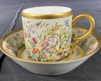 LIMOGES France Porcelain Teacup & Saucer
