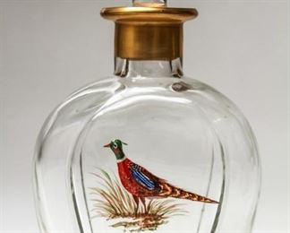 Colorless Glass Decanters incl Pheasant, 3 Pcs.
