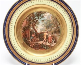"Odysseus & Telemachos" Porcelain Cabinet Plate
