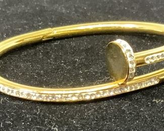 Curled Nail Form Bracelet, In Style of CARTIER
